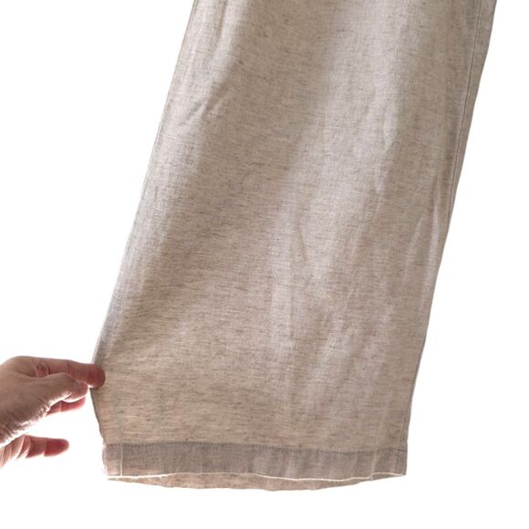 NWT Banana Republic Sz 12 Wide Leg Pleated Linen Blend Paperbag High Rise Pants - Picture 7 of 15
